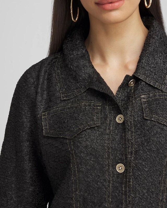 Travelers Collection Denim-Look Jacket - image 4